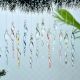 Icicles Ornaments- 12 Piece- Glass Icicles Christmas Ornaments- Hanging Crystals for Centerpieces- Christmas Crystal Ornaments- Chandelier Drop- Drop Ornaments-5.5 Inch